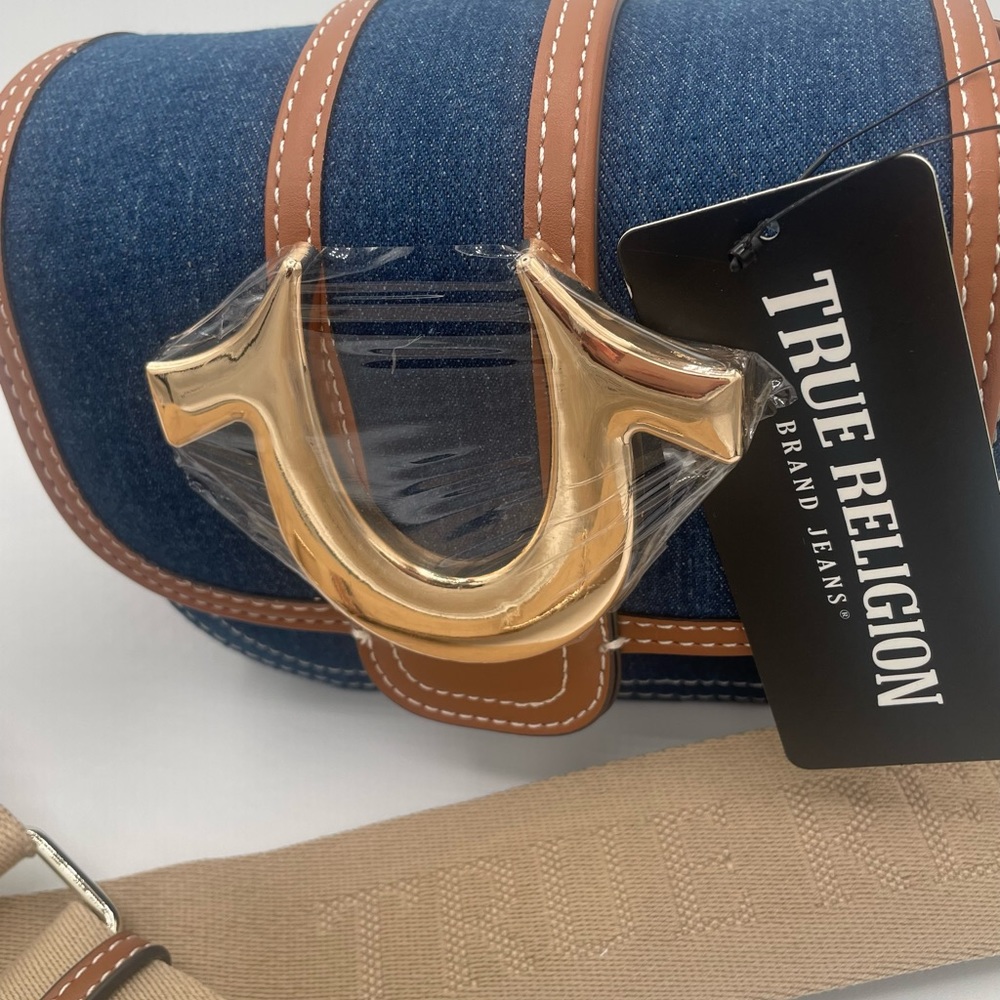True Religion Denim Horseshoe Mini Crossbody NWT - Picture 7 of 8